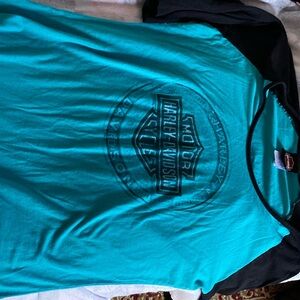 harley davidson mid sleeve scoop neck